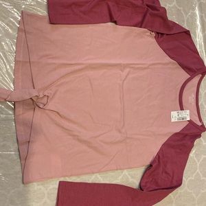 Girls Pink long sleeve tee shirt size XL 14